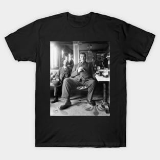 Giant Man Drinking a Beer, 1910. Vintage Photo T-Shirt